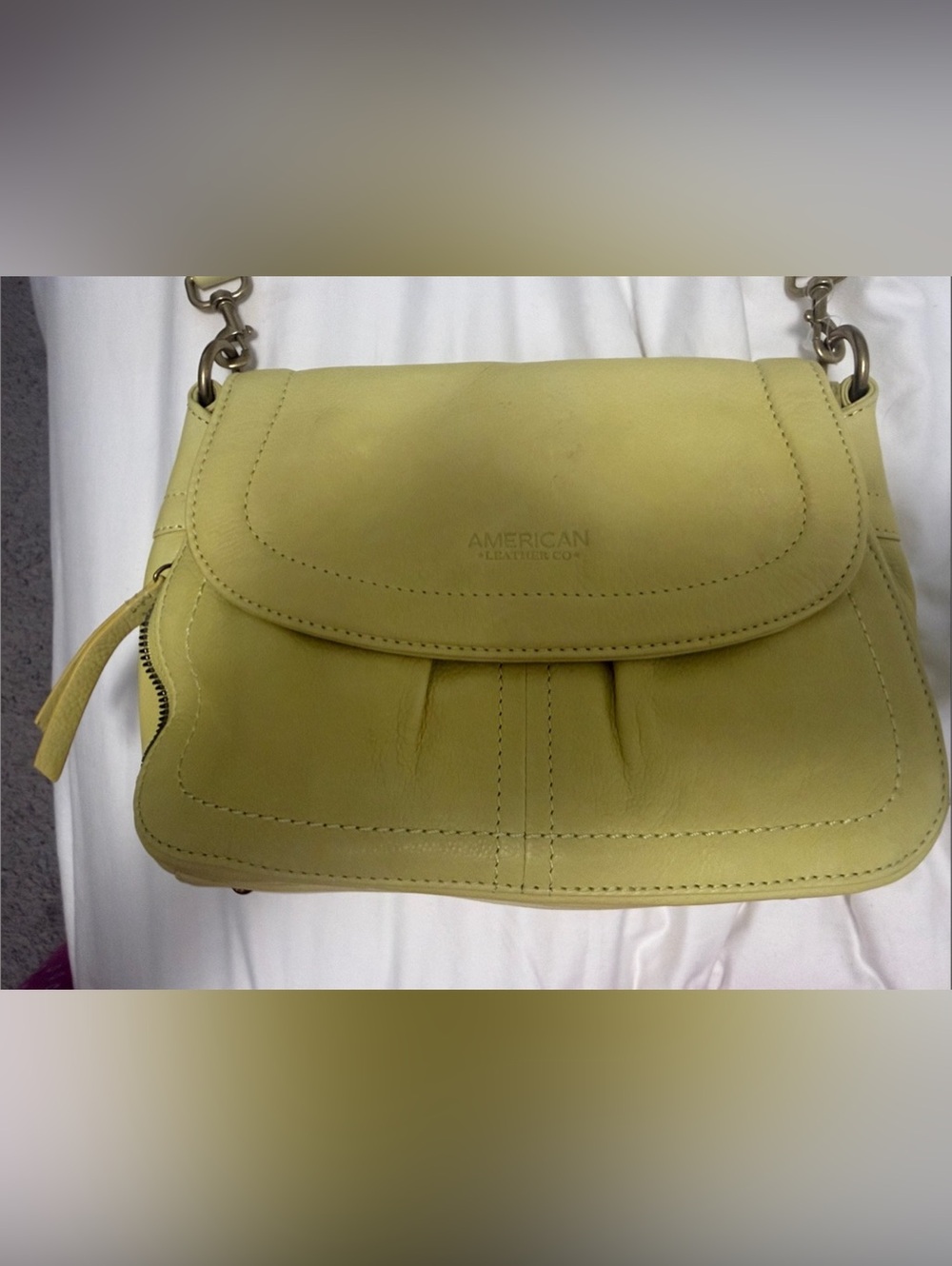 American Leather Company Crossbody with 2 straps Citrus